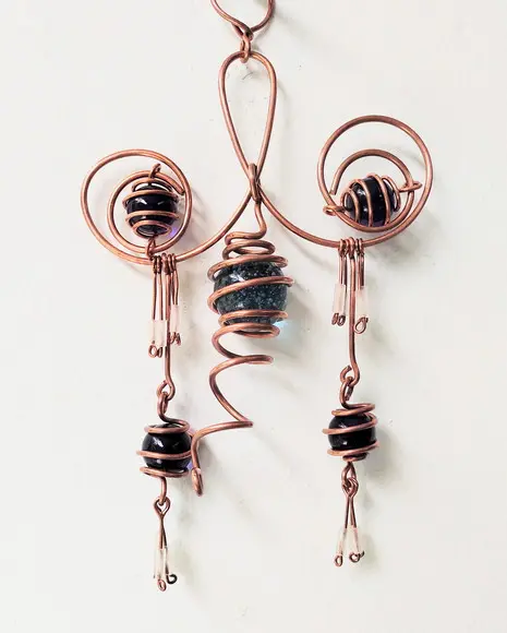 Suncatcher Oriental azul em cobre