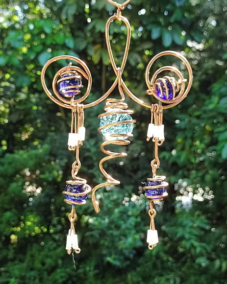 Suncatcher Oriental azul em cobre