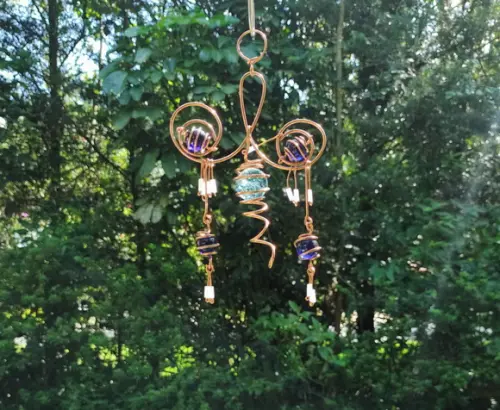 Suncatcher Oriental azul em cobre