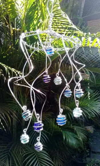 Suncatcher Turbilhão em tons de azul