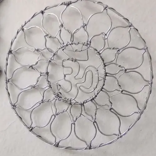 Suncatcher/móbile Om com Cristal e Pastilhas de Vidro