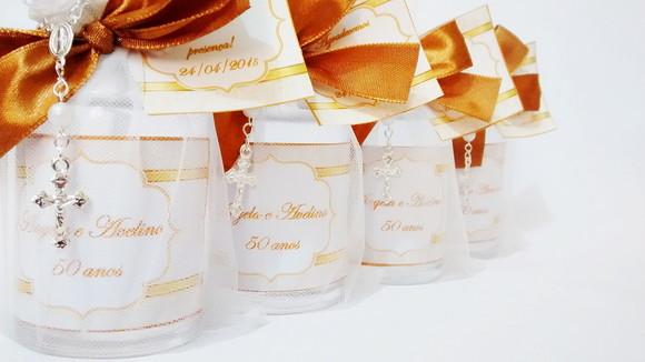 Aromatizador 60 ml Lembrancinha 50 anos Casamento