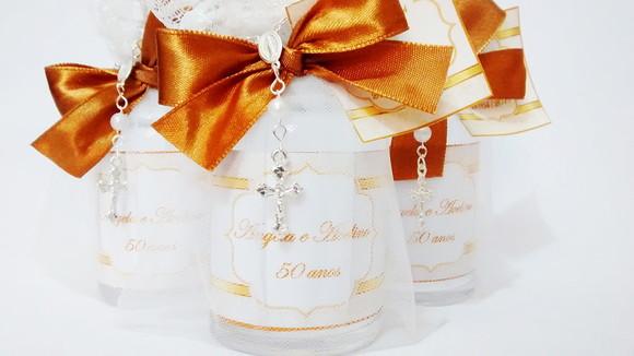 Aromatizador 60 ml Lembrancinha 50 anos Casamento