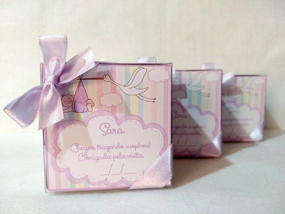 Caixinha personalizada para suspiro lembrancinha nascimento