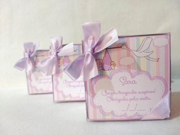 Caixinha personalizada para suspiro lembrancinha nascimento