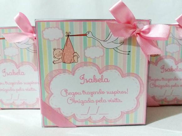 Caixinha Personalizada para Suspiro Lembrancinha Nascimento