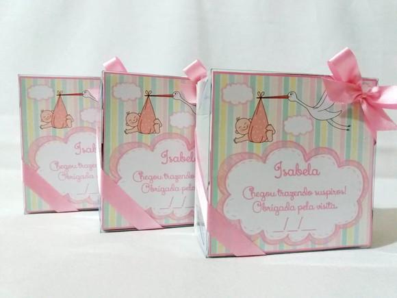Caixinha Personalizada para Suspiro Lembrancinha Nascimento