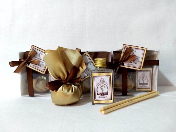 Kit Aromatizador + Sache Lembrancinha Aniversário
