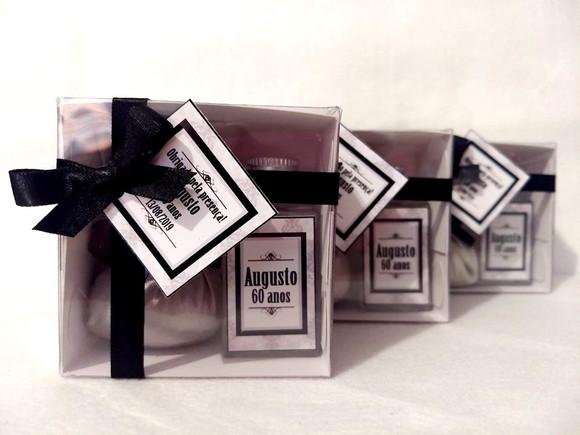Kit Aromatizador + Sache Lembrancinha Aniversário 60 Anos