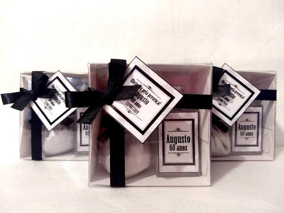 Kit Aromatizador + Sache Lembrancinha Aniversário 60 Anos