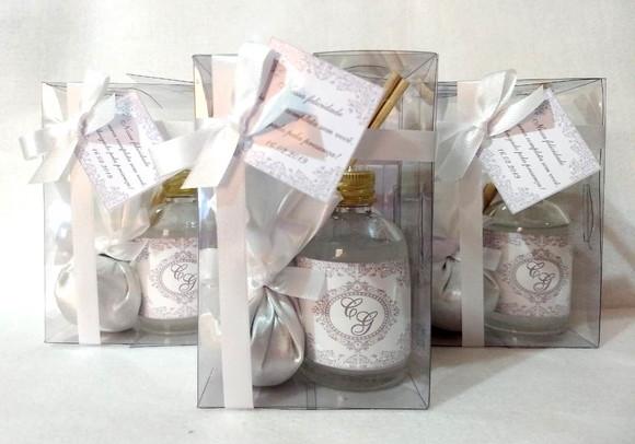 Kit Aromatizador + Sache Lembrancinha Casamento
