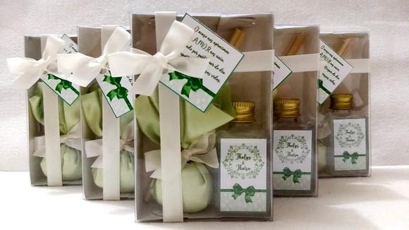 Kit Aromatizador + Sache Lembrancinha Casamento