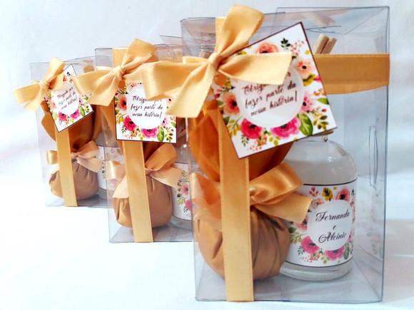 Kit Aromatizador + Sache Lembrancinha Casamento