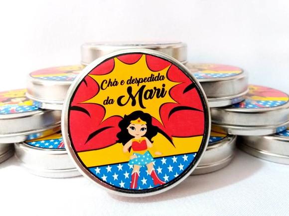 Latinha Lembrancinha Personalizada Mulher Maravilha