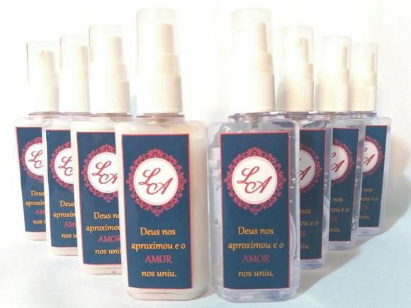 Lembrancinha de Casamento hidratante/alcool-gel 60 ml