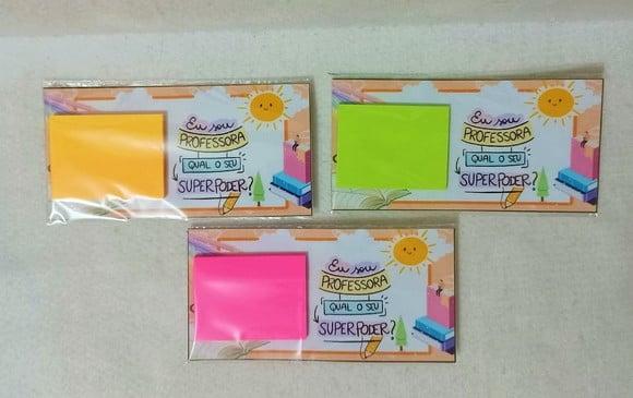 Porta Post It Personalizado Dia dos Professores.