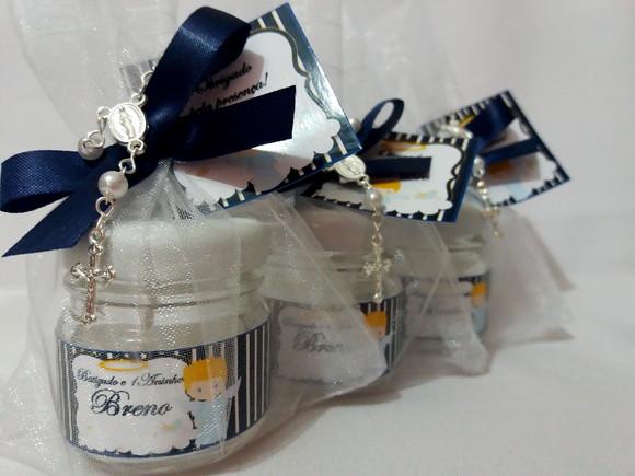 Vela para batismo lembrancinha batizado
