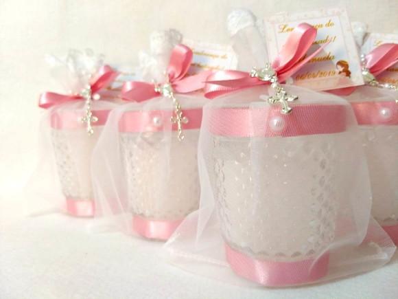 Vela perfumada Lembrancinha Batizado Bico de Jaca