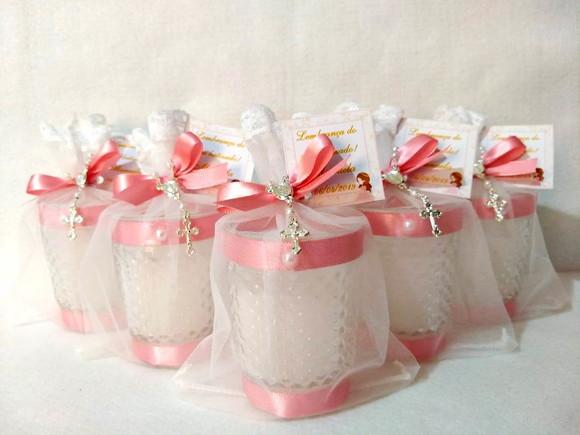 Vela perfumada Lembrancinha Batizado Bico de Jaca