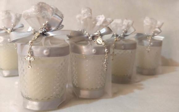 Vela perfumada Lembrancinha Batizado Bico de Jaca