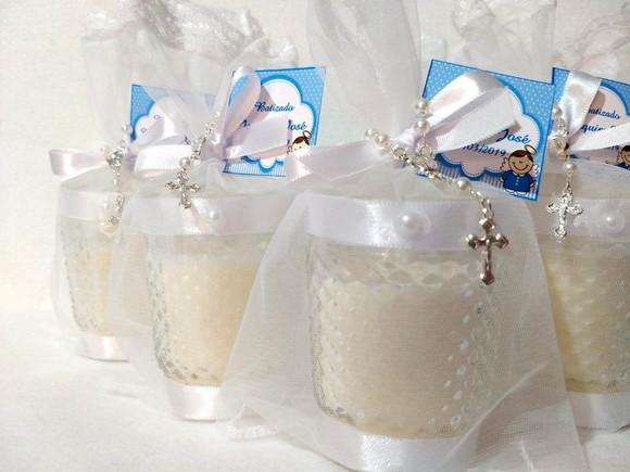 Vela perfumada Lembrancinha Batizado Bico de Jaca