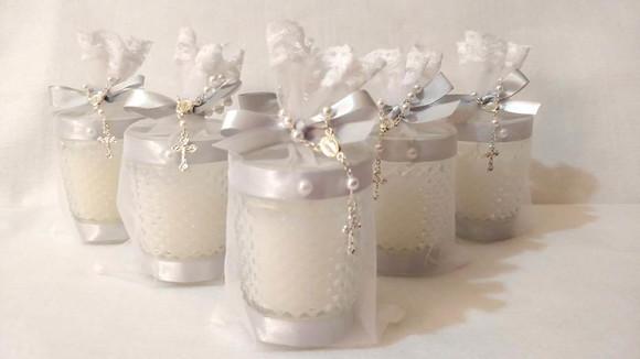 Vela perfumada Lembrancinha Batizado Bico de Jaca