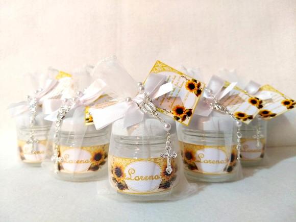 Vela perfumada lembrancinha Batizado/Eucaristia/Crisma