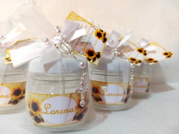 Vela perfumada lembrancinha Batizado/Eucaristia/Crisma