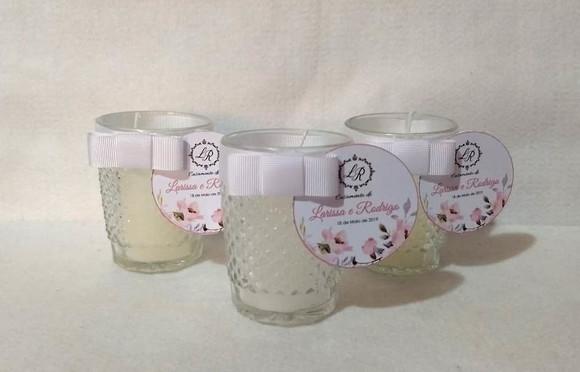 Vela perfumada Lembrancinha Casamento Bico de Jaca