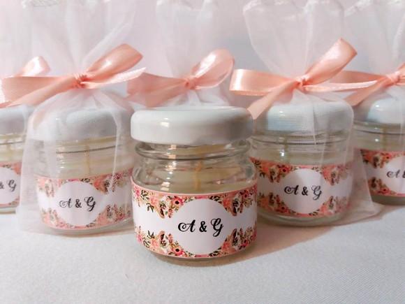 Vela Perfumada Personalizada para Casamento