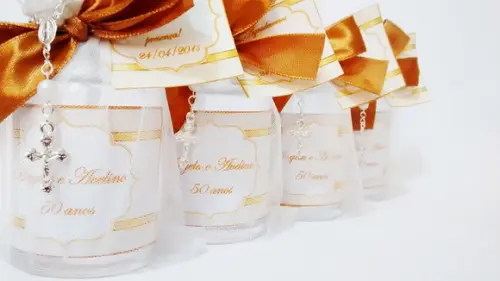 Aromatizador 60 ml Lembrancinha 50 anos Casamento