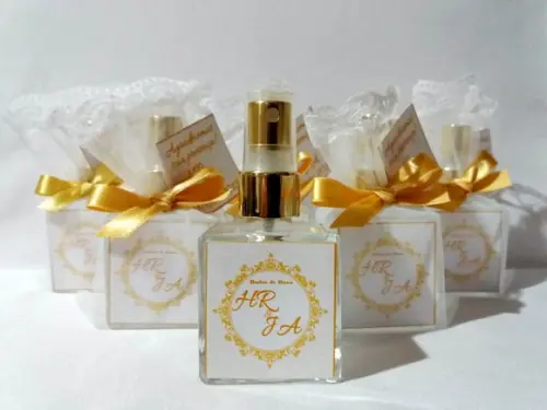 Aromatizador Lembrancinha Bodas de Ouro Home Spray