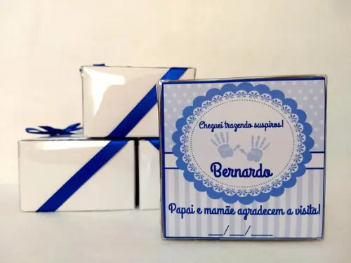Caixinha Personalizada para Suspiro Lembrancinha Nascimento