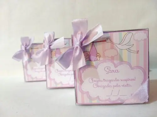 Caixinha personalizada para suspiro lembrancinha nascimento