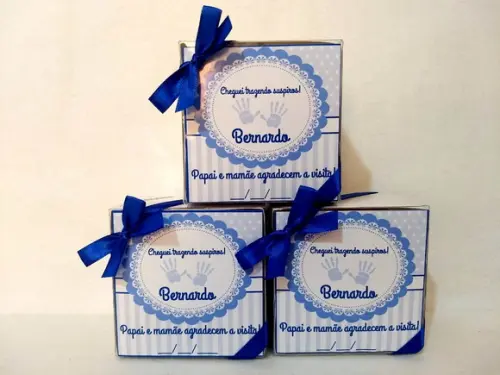 Caixinha Personalizada para Suspiro Lembrancinha Nascimento