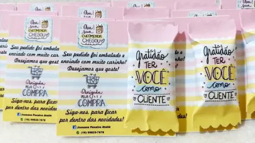 Cartão com Bala Personalizada para Todas as Ocasiões