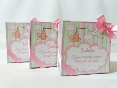 Caixinha Personalizada para Suspiro Lembrancinha Nascimento