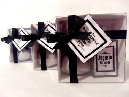 Kit Aromatizador + Sache Lembrancinha Aniversário 60 Anos