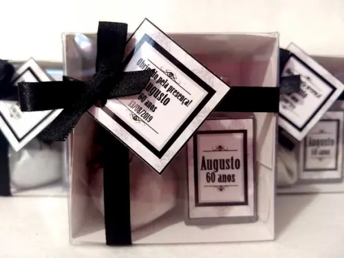 Kit Aromatizador + Sache Lembrancinha Aniversário 60 Anos