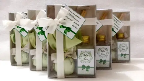 Kit Aromatizador + Sache Lembrancinha Casamento