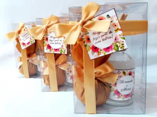 Kit Aromatizador + Sache Lembrancinha Casamento