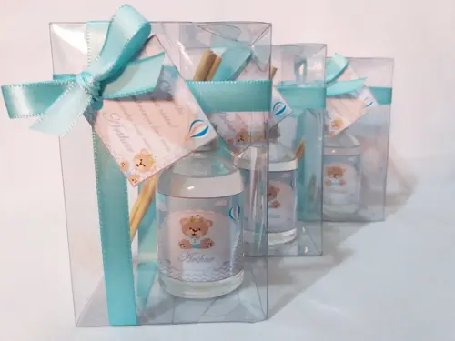 Kit Aromatizador 60 ml Lembrancinha de Nascimento