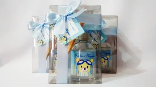 Kit Aromatizador 60 ml Lembrancinha de Nascimento