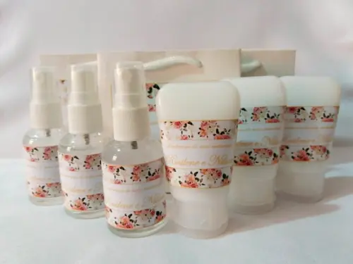 Kit Lembrancinha Noivado Hidratante Aromatizador Spray