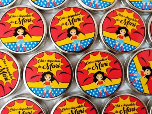 Latinha Lembrancinha Personalizada Mulher Maravilha