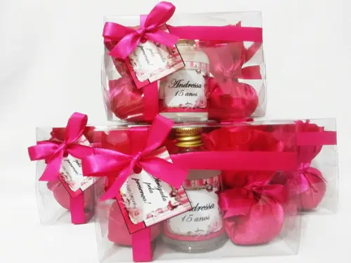 Lembrancinha 15 Anos Aromatizador 60 ml + 2 Saches Perf.