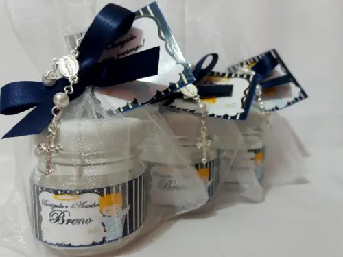 Vela para batismo lembrancinha batizado