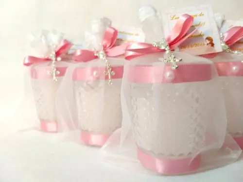 Vela perfumada Lembrancinha Batizado Bico de Jaca