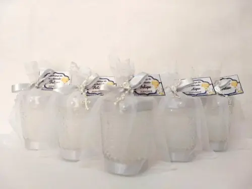 Vela perfumada Lembrancinha Batizado Bico de Jaca