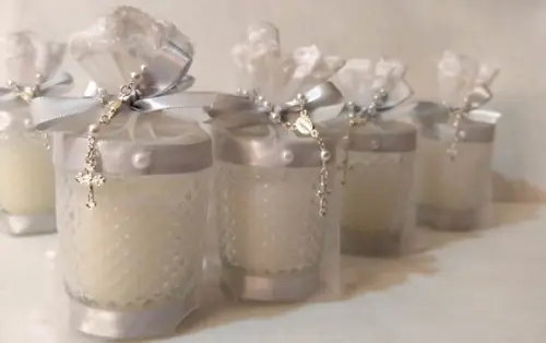 Vela perfumada Lembrancinha Batizado Bico de Jaca